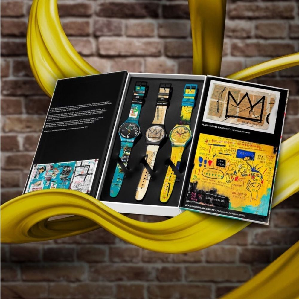 Swatch Jean Michel Basquiat Three Watch Set Limited Run Never Worn